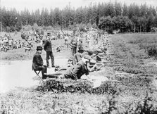 Army rifle shooting, Olympic games, 1912. Creator: Bain News Service.