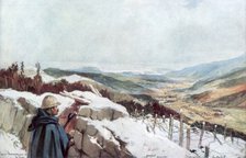 'Trenches Overlooking the Munster Valley with the Rhine in the Distance', January 1916, (1926).Artist: Francois Flameng
