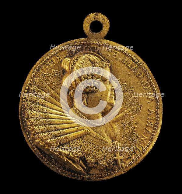 Marie de' Medici, 1573-1642, Wife of King Henri IV of France 1600 [obverse]. Creator: Abraham Dupre.