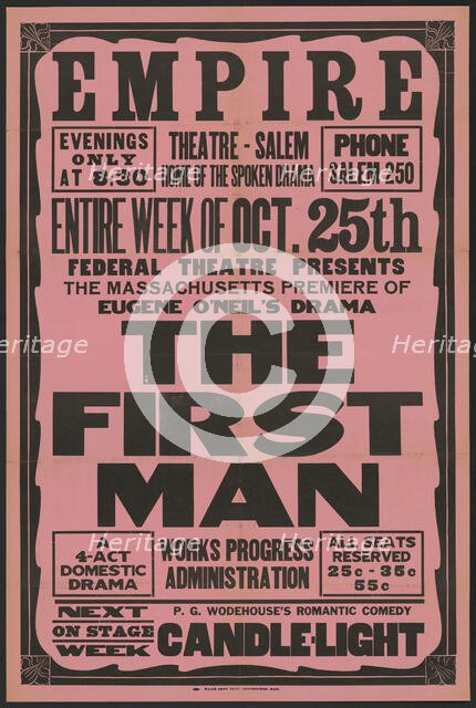 The First Man, Salem, MA, 1937. Creator: Unknown.