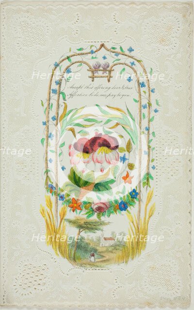 Accept this Offering (valentine), c. 1850. Creator: Joseph Addenbrooke.
