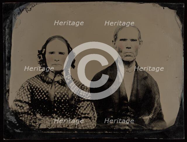 Portrait of a Seated Elderly Couple, about 1856. Creator: Unknown.