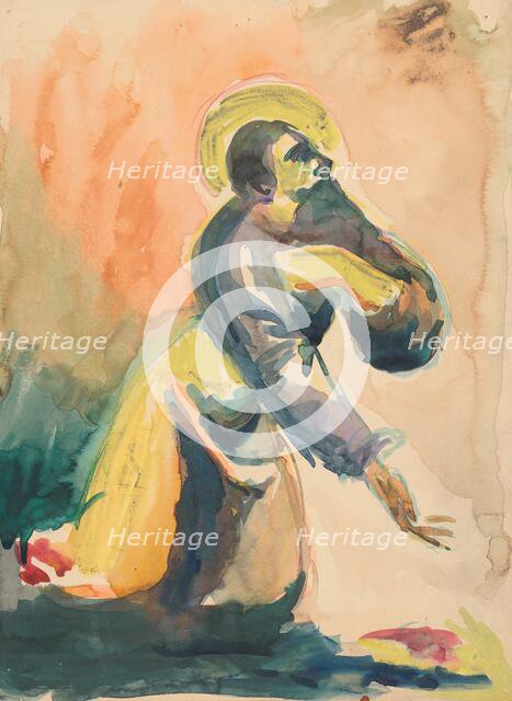 Kneeling saint, 1940/1944. Creator: Ján Novák.