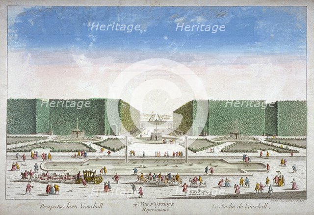Vauxhall Gardens, Lambeth, London, c1750.                                       Artist: Anon
