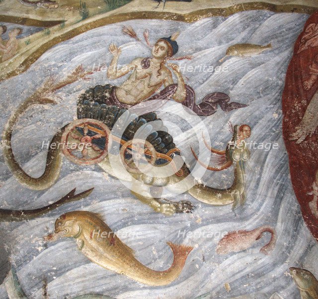 The Last Judgment. Detail: The sea gave up its dead, 1321-1322. Artist: Anonymous  