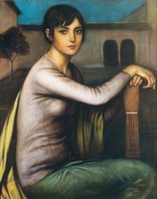 Tristeza Andaluza (Melancholy) , ca 1925-1928. Creator: Romero de Torres, Julio (1874-1930).