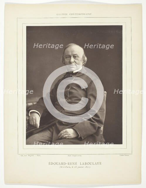 Edouard-René Laboulaye, 1853/79. Creator: Nadar.