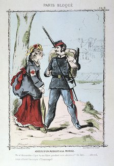 'Adieux d'un Moblot a la Mobile', 1870-1871. Artist: Anon