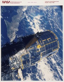Deployment of the Hubble Space Telescope, 1990. Artist: Unknown