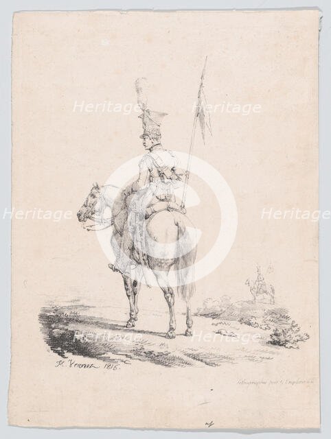 Lancer, 1816. Creator: Émile Jean-Horace Vernet.