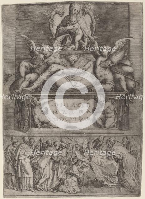 Tomb of a Bishop, 1540s. Creator: Battista del Moro.