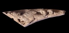 Figure of a dragon, Caen stone fragment, St Augutine's Abbey, Canterbury, Kent, c2010. Artist: Steve Cole.