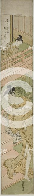 Attracting her attention, c. 1771. Creator: Isoda Koryusai.