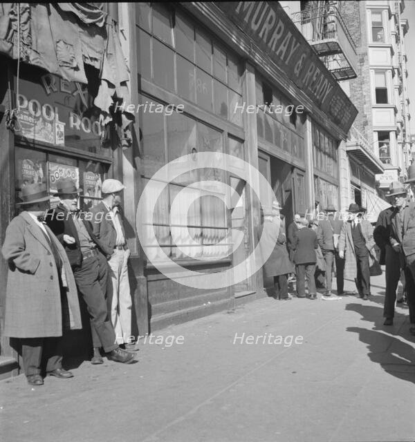 Skid Row, Howard Street, San Francisco, California, 1937. Creator: Dorothea Lange.