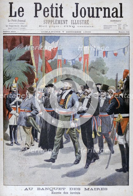 Mayor's Banquet, Paris, 1900. Artist: Unknown