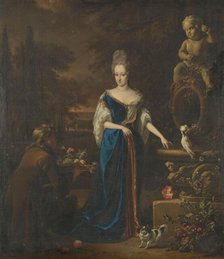 Portrait of Maria Cornelisz, Wife of Silvester van Tongeren, 1680-1719. Creator: Jan Weenix.
