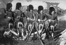 A camp guard of the Seaforth Highlanders at the New Forest manoeuvres, Hampshire, 1896.Artist: Gregory & Co