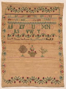 Sampler, early 1800s. Creator: Unknown.