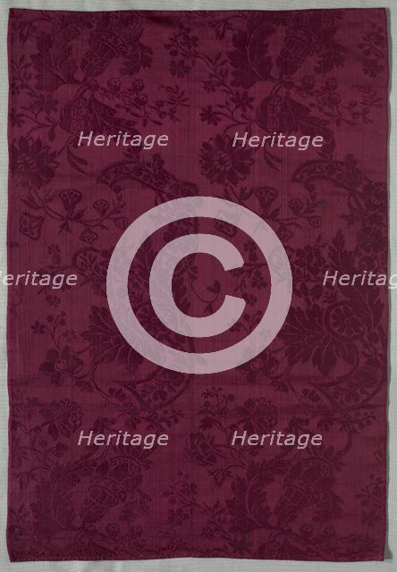 Length of Silk Damask Textile, early 1700s. Creator: Unknown.