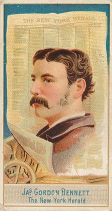 James Gordon Bennett, The New York Herald, from the American Editors series (N1) for Allen..., 1887. Creator: Allen & Ginter.