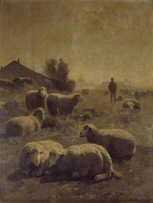 The Flock, late 19th-early 20th century. Creator: Cornelis Van Leemputten.