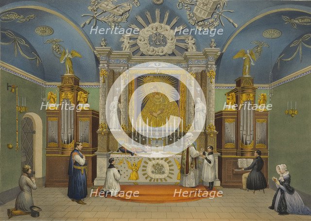 The chapel of Our Lady of the Gate of Dawn in Vilnius, 1847.