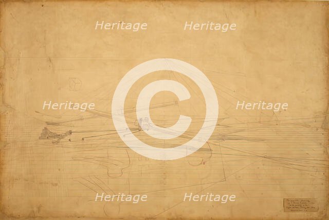 Perspective Drawing for "The Biglin Brothers Turning The Stake", c. 1873. Creator: Thomas Eakins.