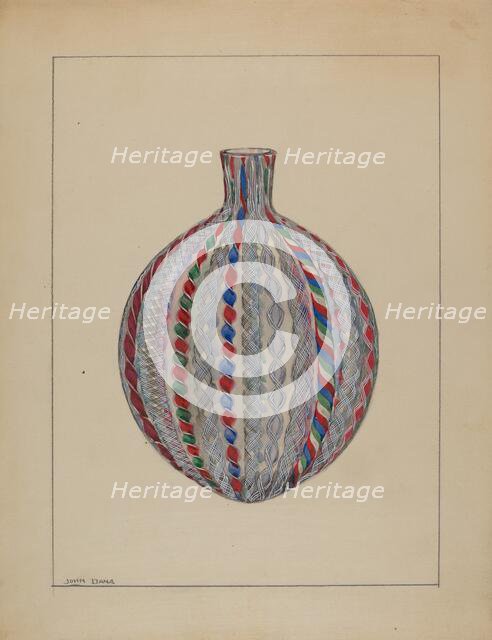 Bottle, c. 1937. Creator: John Dana.