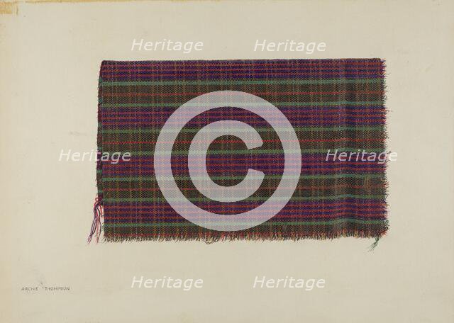 Woolen Textile, 1940. Creator: Archie Thompson.