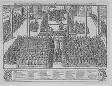 Le vray pourtraict de l'assemblee des Estats tenuz en la ville de Bloys au moys de Decembr..., 1577. Creator: Anon.