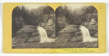 Enfield Creek, near Ithaca, N.Y. 1st, or Lowest Fall, 60 feet high, 1860/65. Creator: J. C. Burritt.