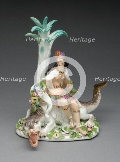 Allegorical Figure Representing America, Meissen, 1746. Creator: Meissen Porcelain.
