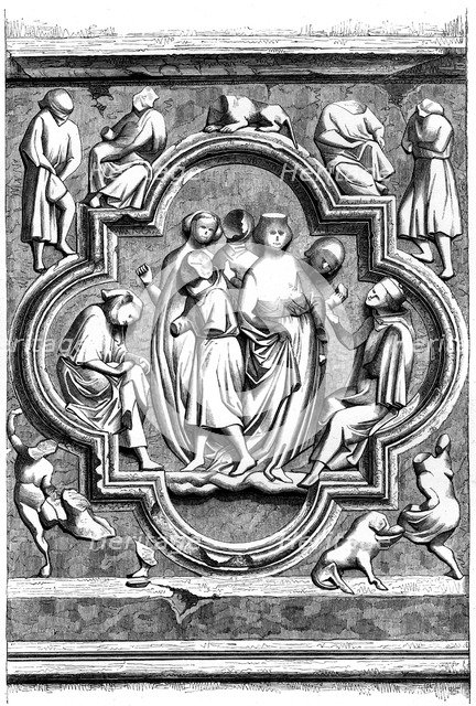 Poor children hepled by the bourgeoisie of Paris, 1849.Artist: A Bisson