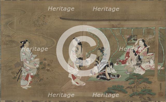 Lover's Visit, 1680-1730. Creator: Tamura Suio (Japanese).