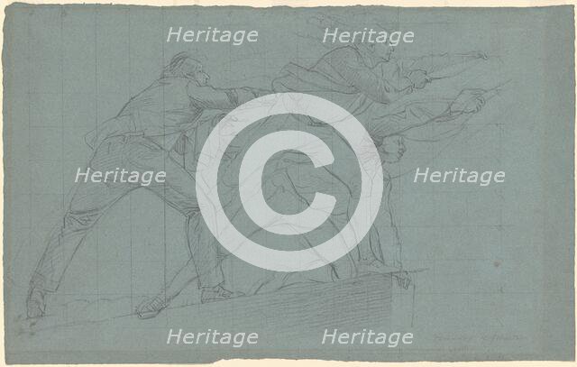 Study for "The Defeat of the Floating Batteries at Gibraltar", 1783-1786. Creator: John Singleton Copley.