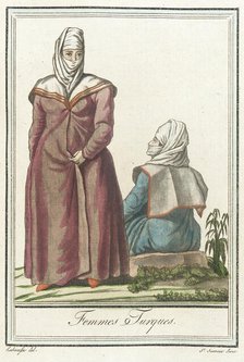 Costumes de Différents Pays, 'Femmes Turques', c1797. Creators: Jacques Grasset de Saint-Sauveur, LF Labrousse.