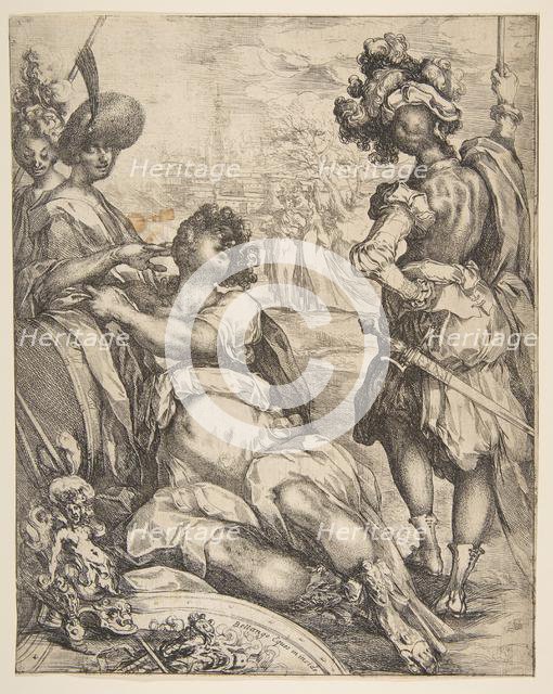 Military Figures outside a City, 1595-1616. Creator: Jacques Bellange.