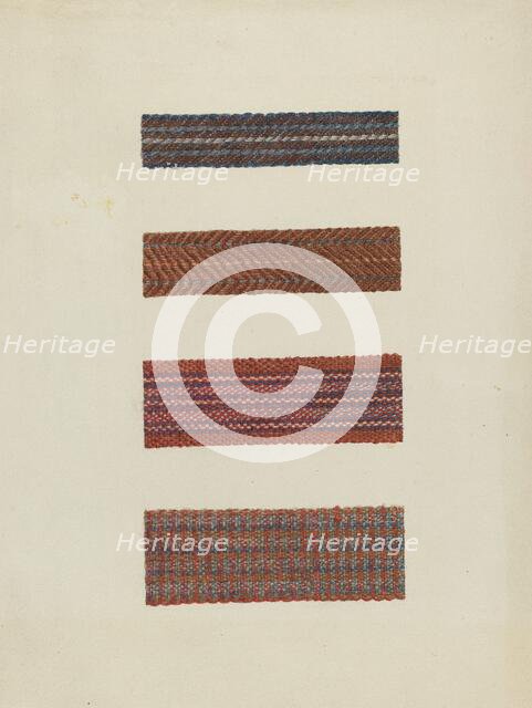 Shaker Rug Binding Tapes, c. 1937. Creator: Helen Dana.