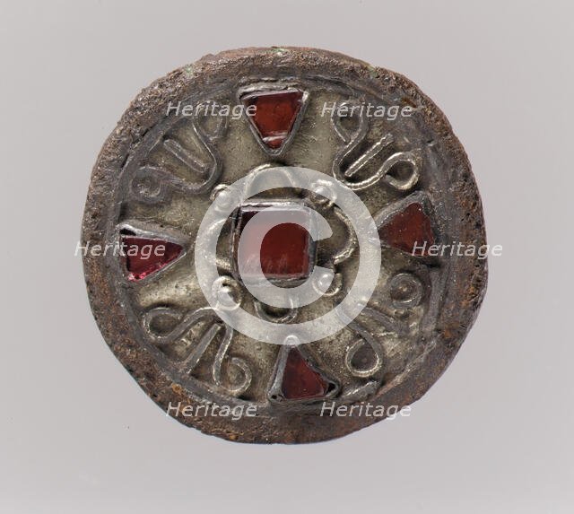 Disk Brooch, Frankish, early 7th century. Creator: Unknown.