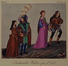 'Fashionable habits of the 15th Century', 1842.  Creator: Unknown.