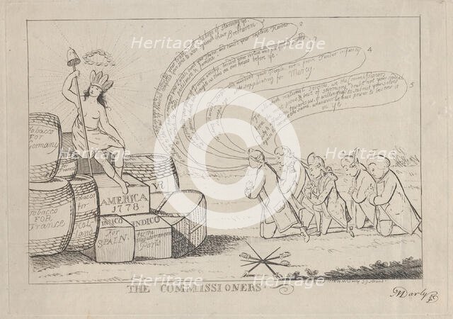 The Commissioners, April 1, 1778. Creator: Matthew Darly.