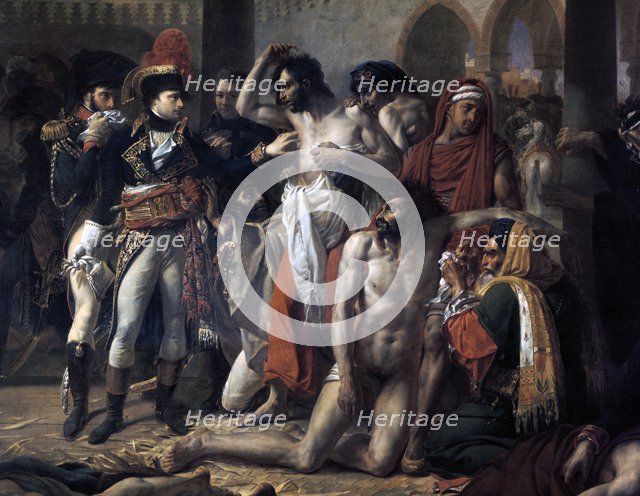 'Napoleon Bonaparte Visiting the Plague Stricken of Jaffa', 11th March 1799, 1804.  Artist: Antoine-Jean Gros