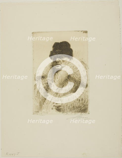 Self-Portrait 1916, 1916. Creator: Anders Leonard Zorn.