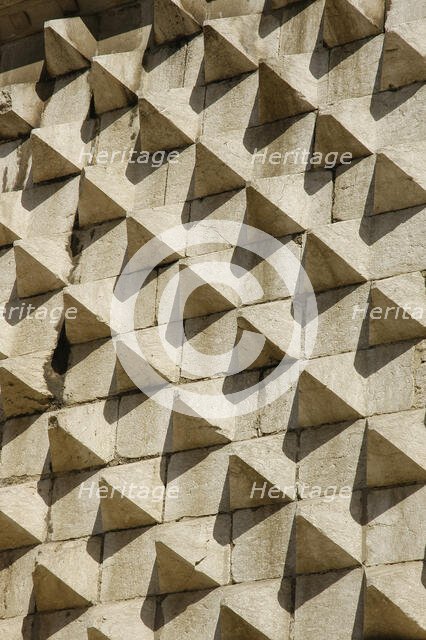 Facade.of Casa dos Bicos (House of the Beaks), Lisbon, Portugal, 2008.  Creator: Unknown.