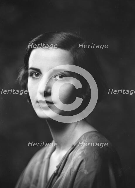 Rickard, Willa, Miss, portrait photograph, 1930 Mar. 2. Creator: Arnold Genthe.