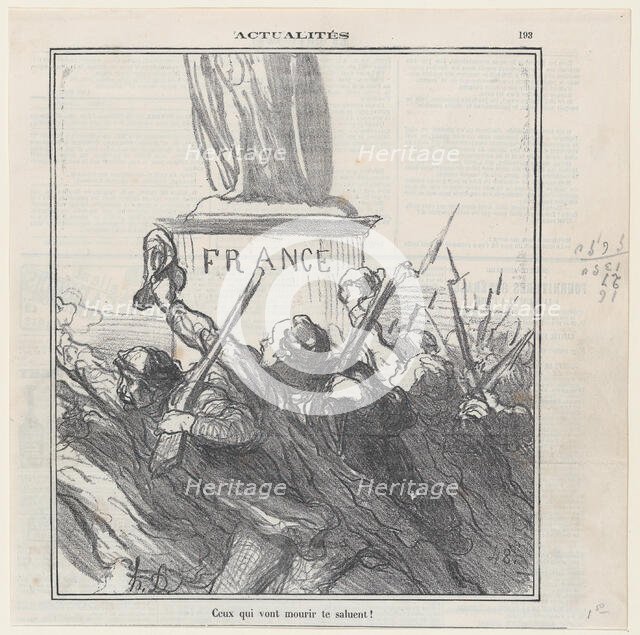 Ceux qui vont mourir te saluent!, 1870.  Creator: Honore Daumier.