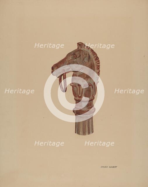 Hitching Post, c. 1940. Creator: Gerard Barnett.