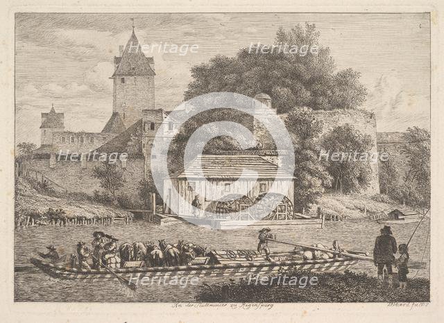 The Town Wall of Regensberg, 1817. Creator: Johann Christian Erhard.