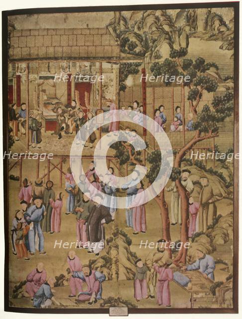 '18th-Century Chinese Wallpaper in the Style of the Ching Dynasty', (1934).  Creator: Unknown.