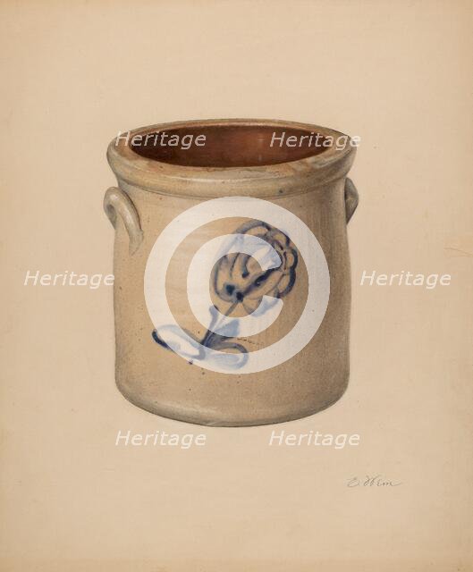 Crock, c. 1938. Creator: Elsie Wein.